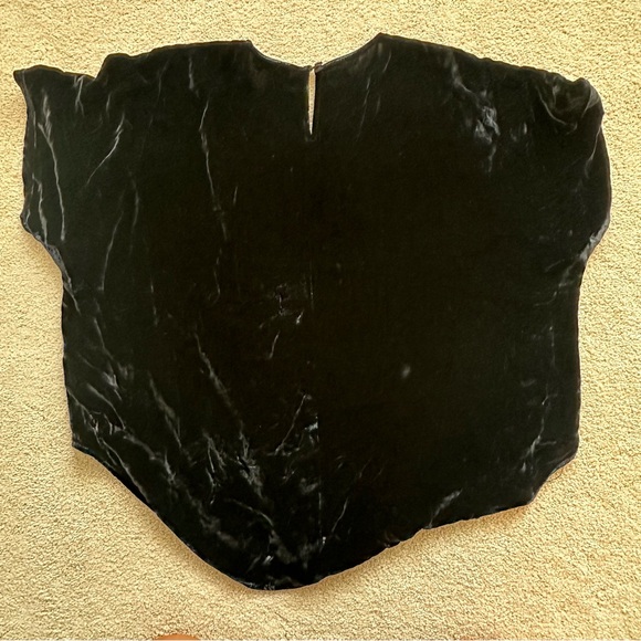 Madewell Black Velvet Blouse Size XL - Picture 2 of 5